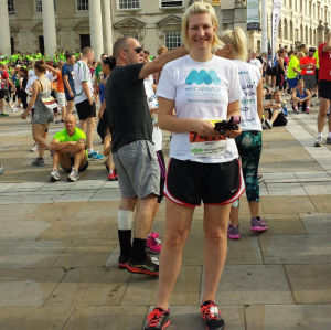 Kirsty before the Leeds 10k
